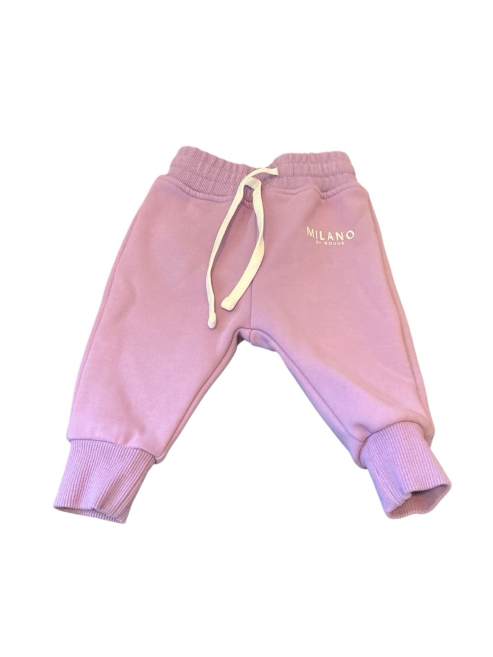 Milano Kids Lilac Sweatpants with Cream Drawstring